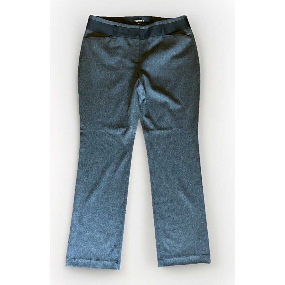 Express Editor Dress Pants Women's Grey Office Work  Size 10R 36x33
